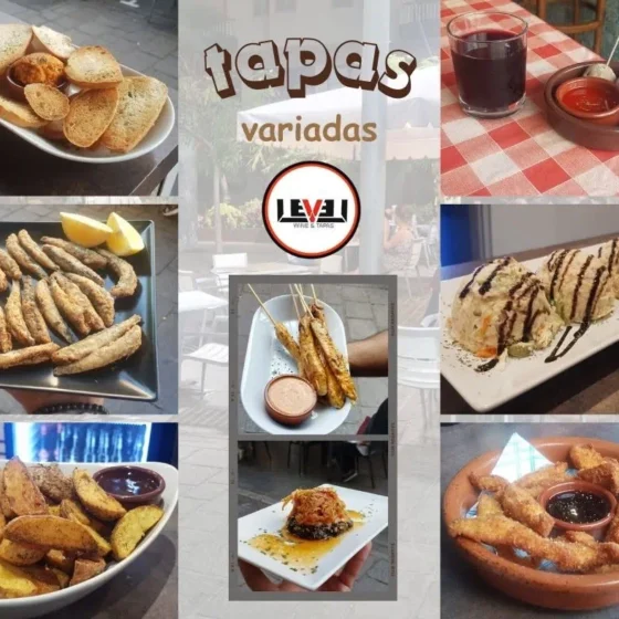 Selección de tapas variadas del Level Gastrobar