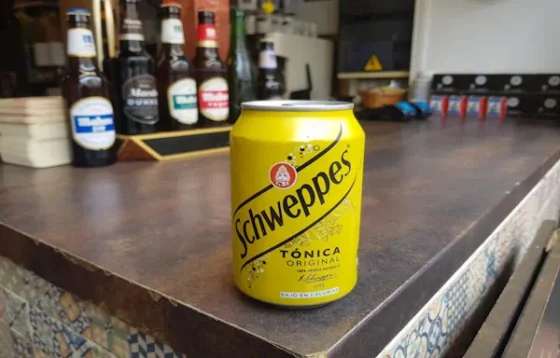 Botella de tónica Schweppes